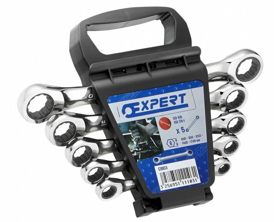 5dílná sada ráčnových očkových klíčů Tona Expert E111103T