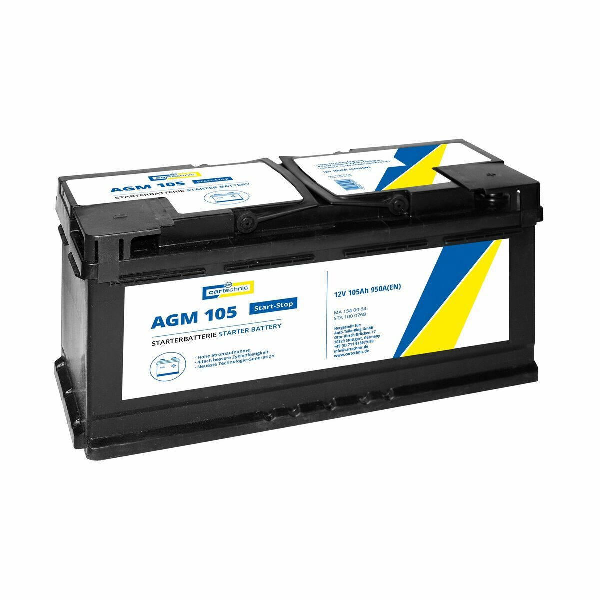Autobaterie AGM 105 Ah 12V