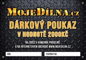 Dárkový poukaz MojeDílna.cz v hodnotě 2000 Kč - online