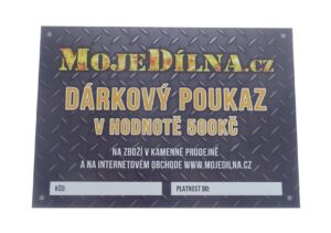 Dárkový poukaz MojeDílna.cz v hodnotě 500 Kč - tištěný
