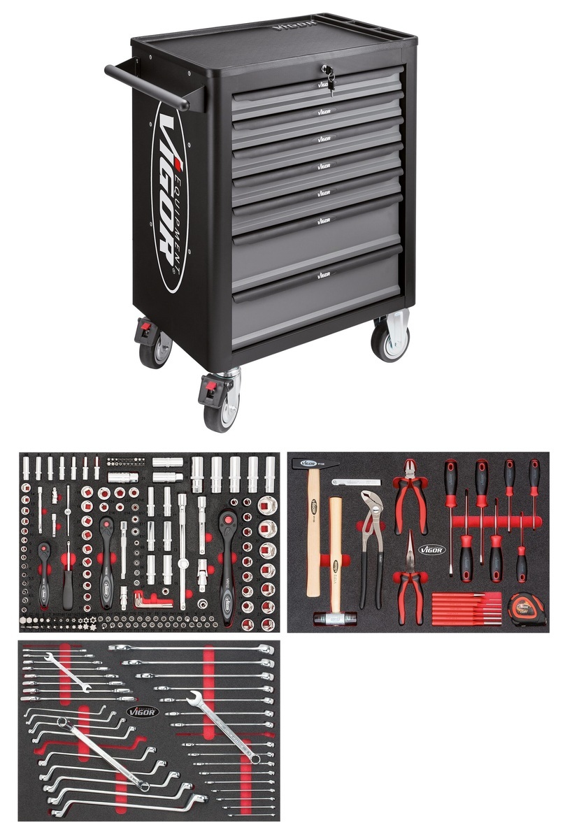 Dílenský vozík vybavený