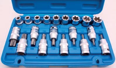 Hlavice pro T-profi l a E-profi 1/2" (19ks) - BGS 5100