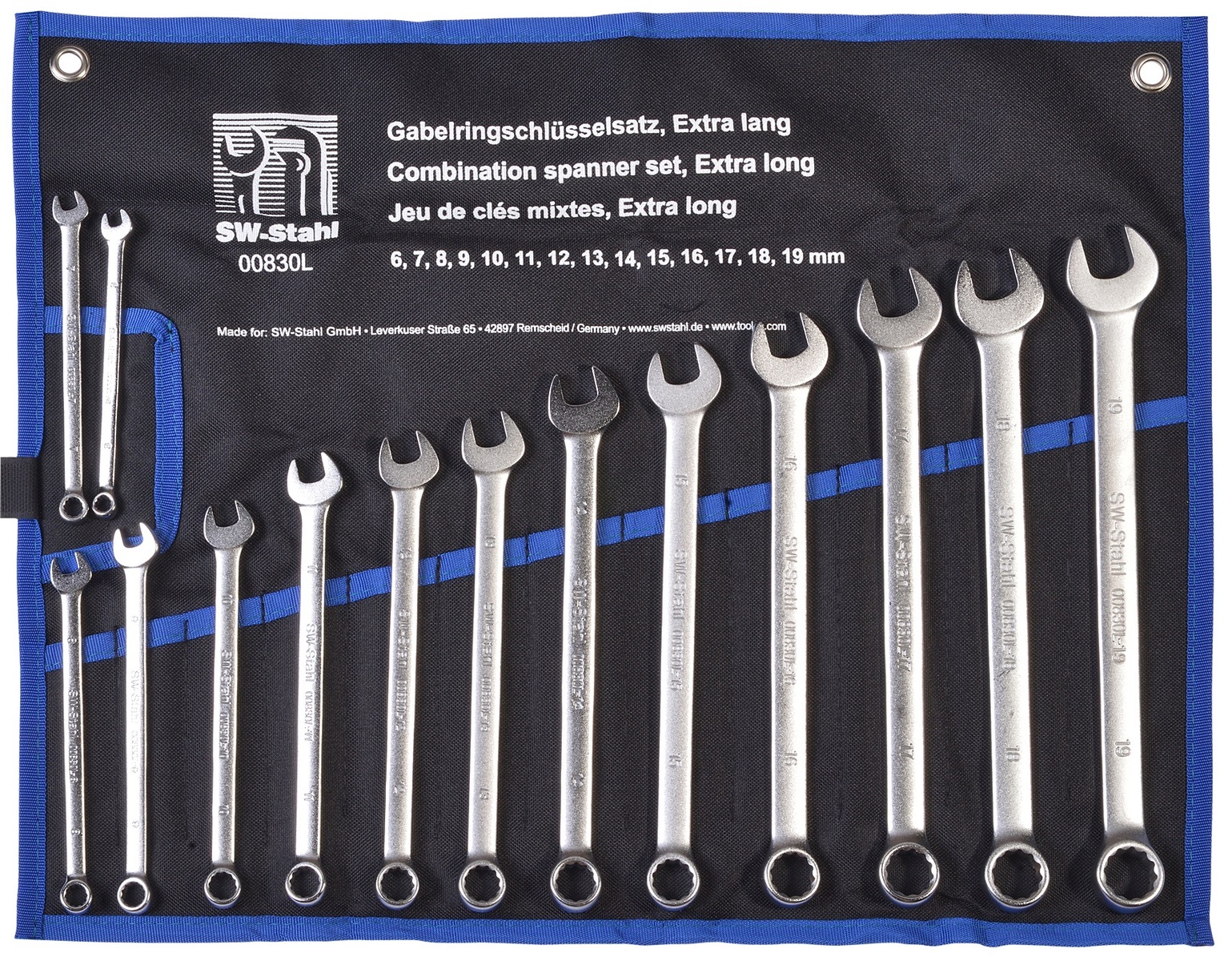 Očkoploché klíče 6-19 mm extra dlouhé