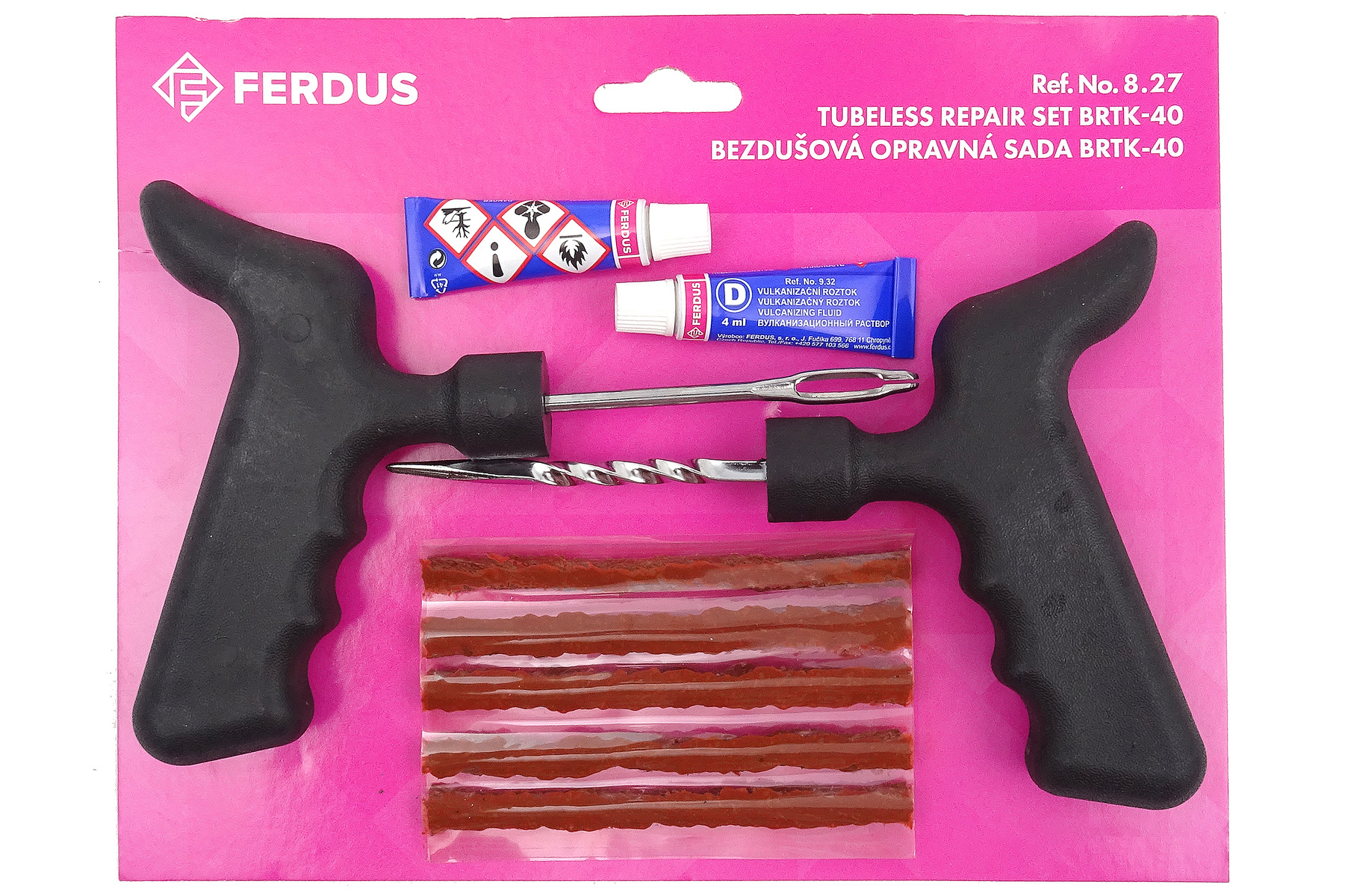 Opravná sada BRTK-40 pro osobní bezdušové pneu