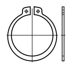 Pojistné kroužky na hřídele - vnější segrovky DIN 471