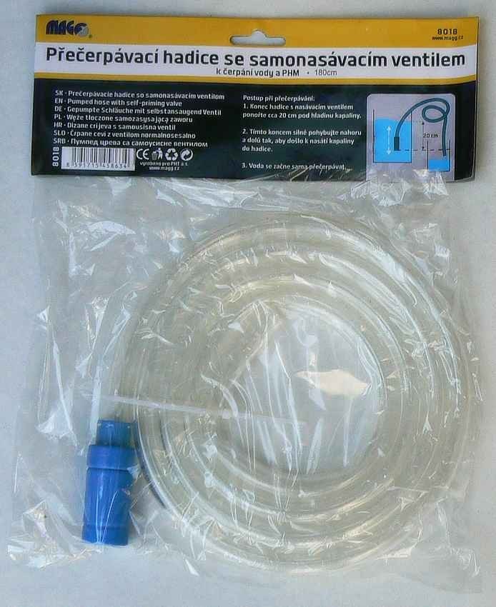 Přečerpávací hadice 180cm se samonasávacím ventilem - MAGG (8018)