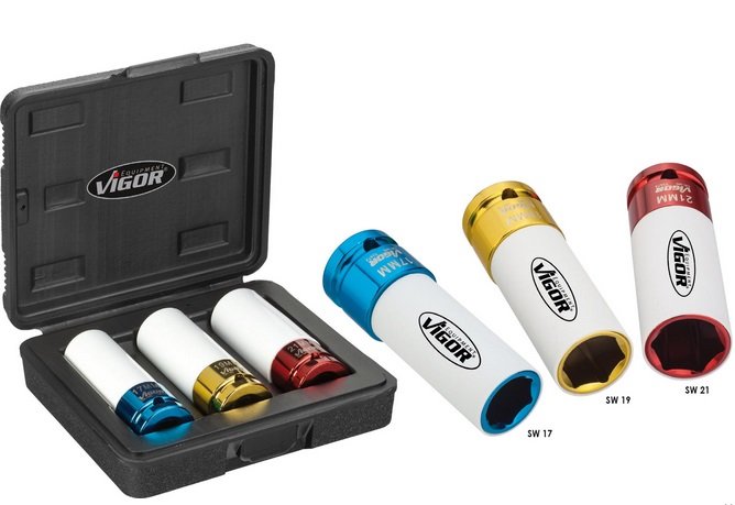 Sada kovaných hlavic na hliníkové ALU disky s ochrannou krytkou