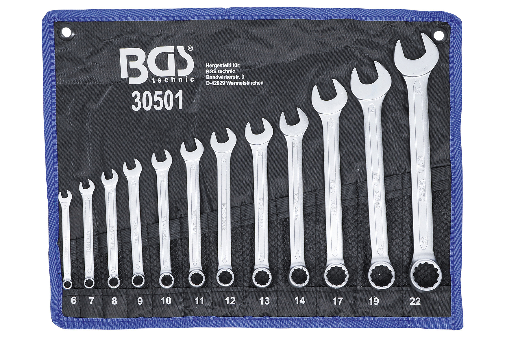 Sada očkoplochých klíčů 12ks - BGS 3050