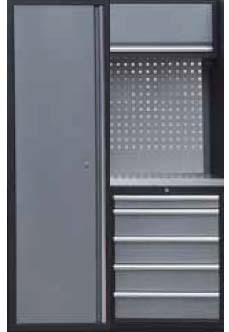 Sestava dílenského nábytku Procarosa PROFI XS-I Pracovní deska: nerezová