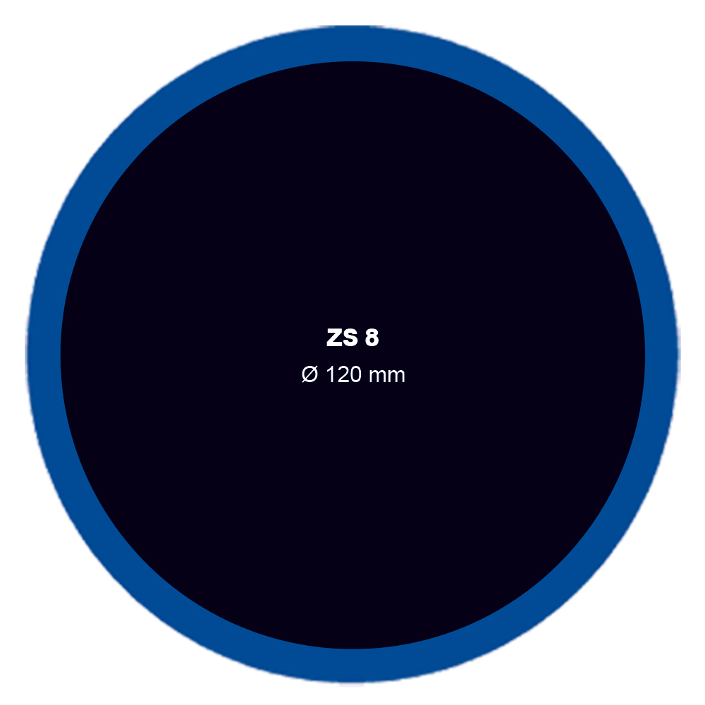 Záplata ZS 8 na opravu duší průměr 120 mm - balení po 10 ks - Ferdus 1.16